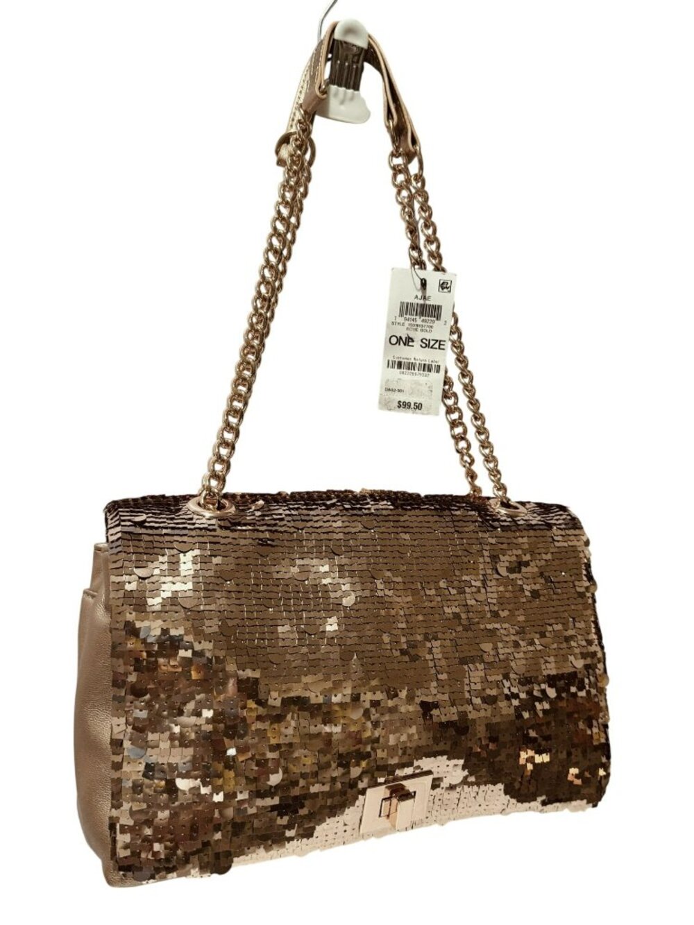 I.N.C. International Concepts Glitzy Rose Gold Sequined Ajae Cross-body Bag